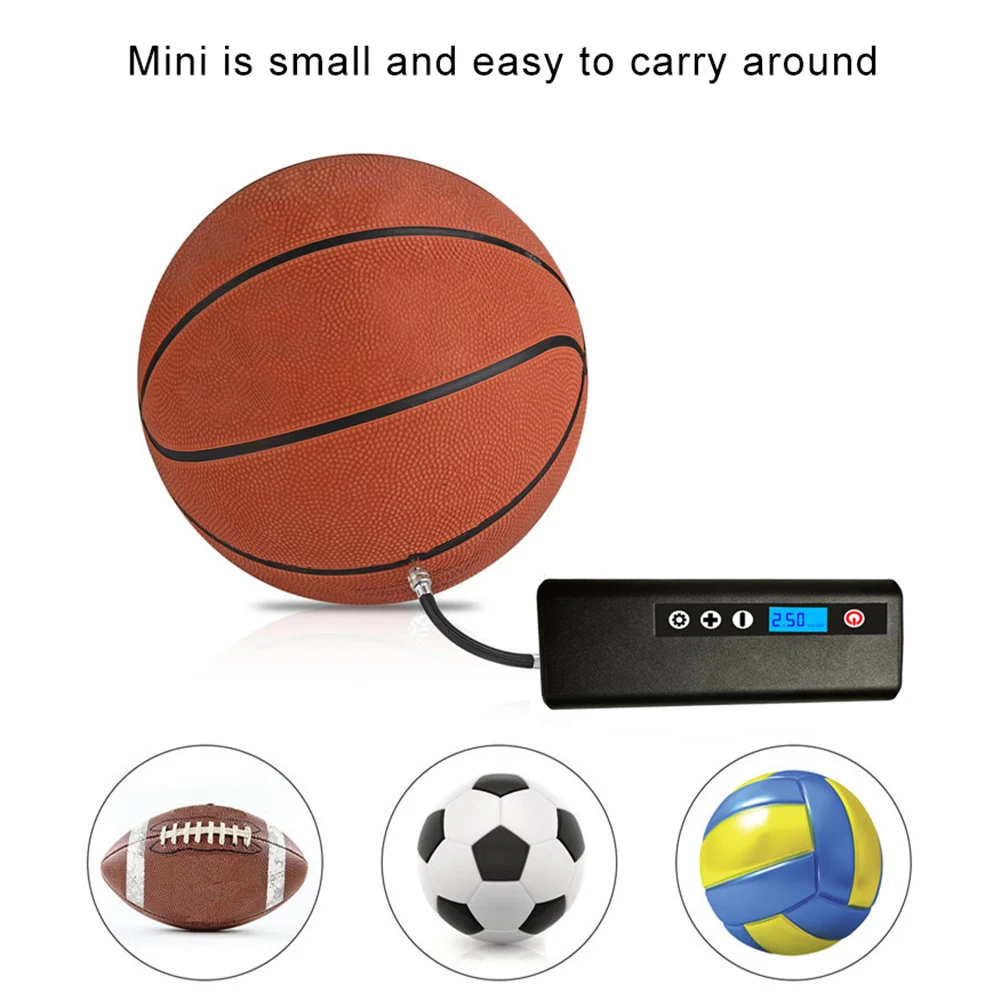 

150PSI Air Pump Portable Electric Air Compressor Tire Inflator Smart Car Rechargeable Tire Pump 50W USB Cordless Emergency Light