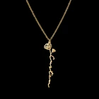 Персонализированное ожерелье Acheerup с цветком для женщин, цепочка из нержавеющей стали с подвеской в виде Розы, ювелирные изделия, подарок на день рождения