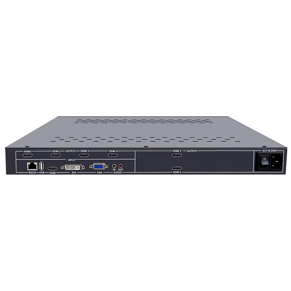 ISEEVY 6 каналов видео стены Управление 2x3 3x2 VGA HDMI DVI USB процессор с RS232 для ТВ