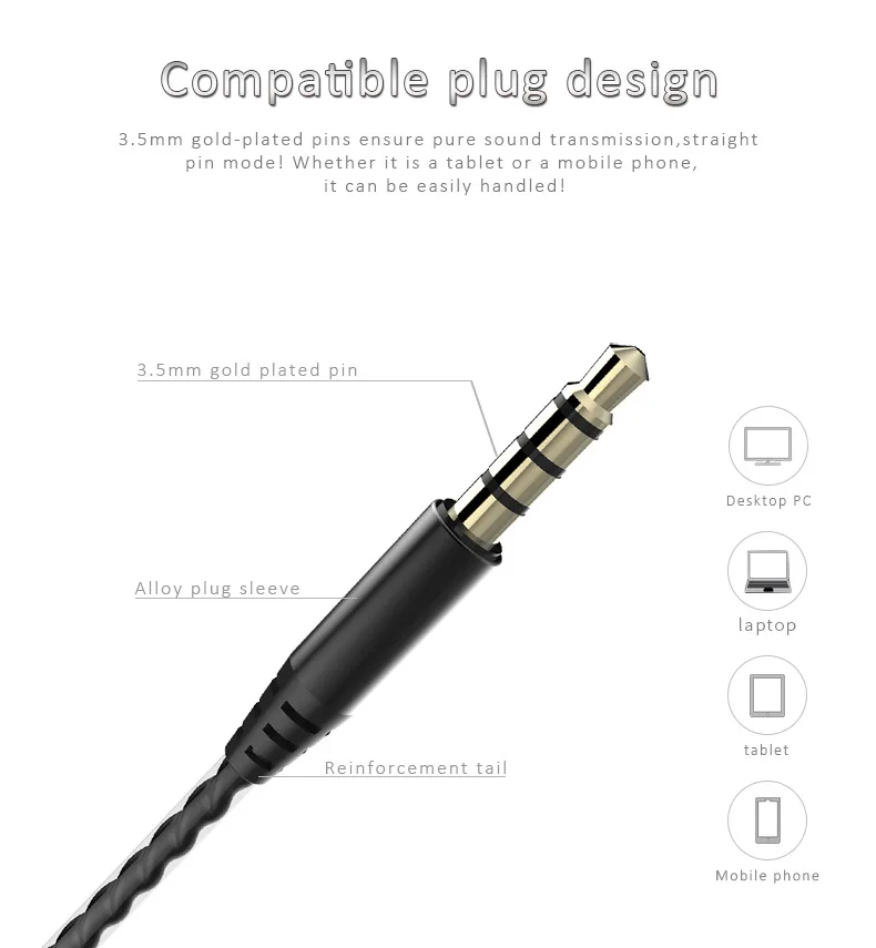 Спортивные наушники D6 для бега проводные наушники-вкладыши 3 5 мм Четырехъядерные