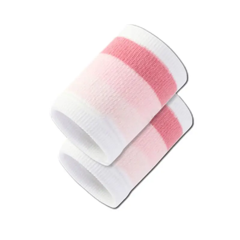 

Unisex Sports Wrist Guard Combed Cotton Gradient Colored Stripes Wristband Brace
