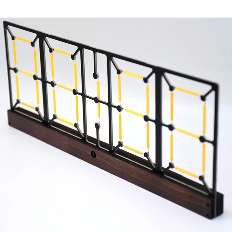 

DIY Glow Light Analog Tube Clock Retro LED Color Discoloration Clock Creative Home Digital Hollow Clock