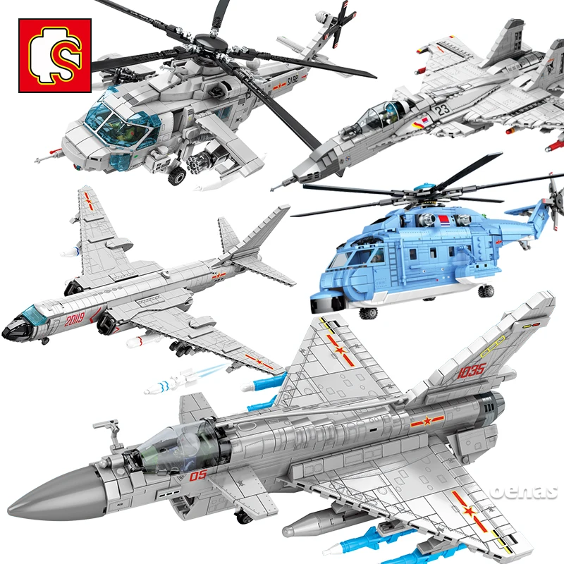 SEMBO Китайская армия военные J-10B истребитель Z-20 Z-18 вертолет H-6K Бомбер с