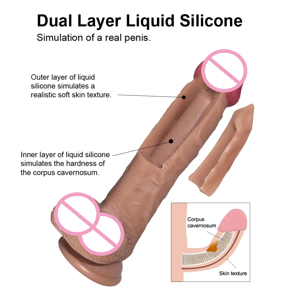 Огромный реалистичный фаллоимитатор GaGu мягкий жидкий силиконовый большой пенис
