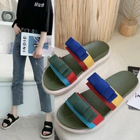 flat slippers for women 2021 summer flip flop fashion mixed colors women slides casual plus size 35 41 beach sandals ladies