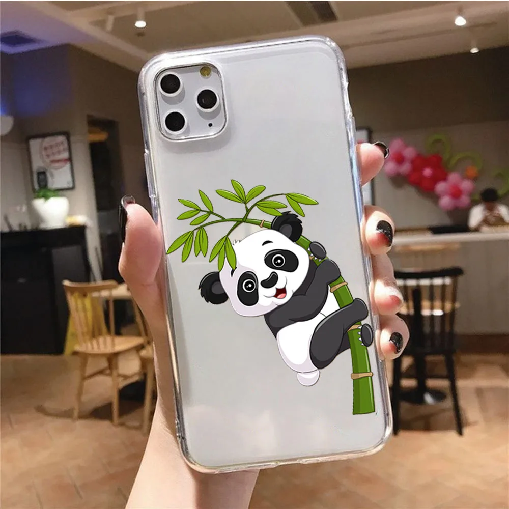 

Cute cartoon panda Phone Case For iPhone 12 X XS XR XS Max 11 Pro Max 8 7 6 6S Plus SE2 5 5S SE