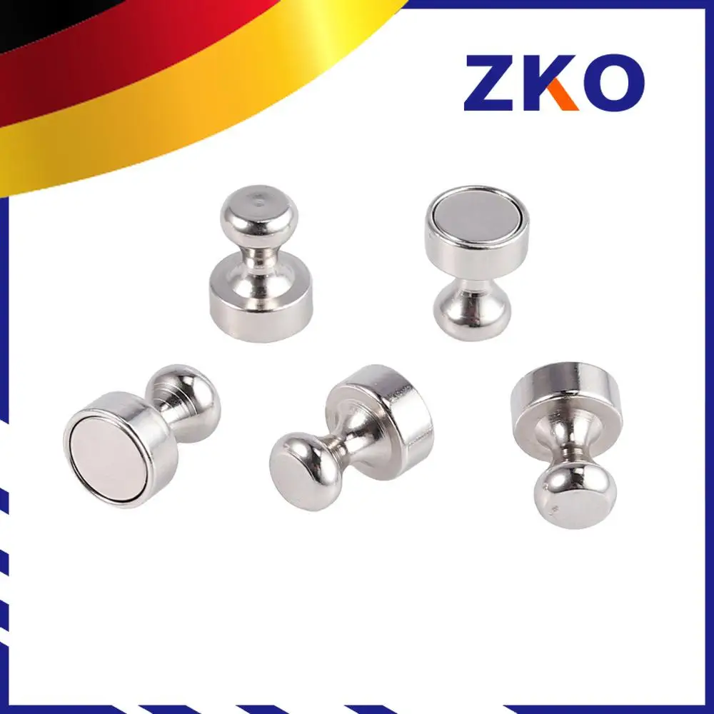 

Proster 16Pcs Magnetic Push Pins Office Neodymium Metal Strong Pins Cone Stainless Steel Magnet for Refrigerator Magnet Pinboard