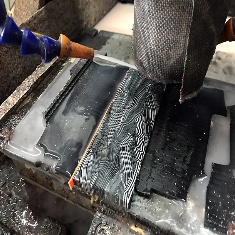 Материал ручки ножа DIY инструмент ручка композитный материал дамасский узор G-10