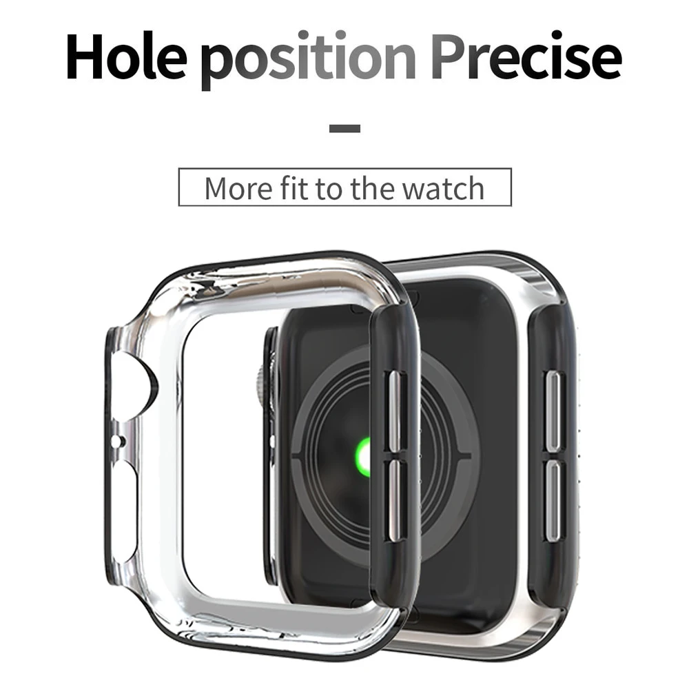 Двойной Алмазный бампер из поликарбоната для Apple Watch 7 Series 6 SE 5 4 3 2 Чехол 41 мм 45 40 44 38