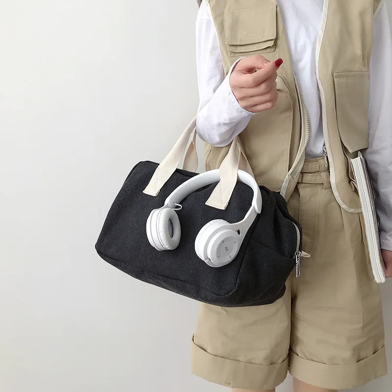 Дизайнерские женские холщовые повседневные сумки большая сумка через плечо для