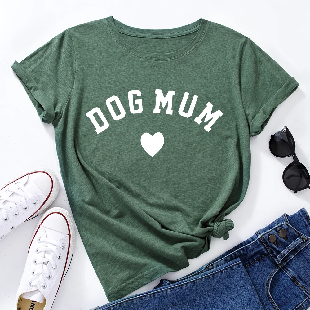 

Graphic T Shirts for Women Cotton Short Sleeve Tee Female Shirt Tops Summer Casual Print Clothes Gifts Animal Dog Mom Heart Love