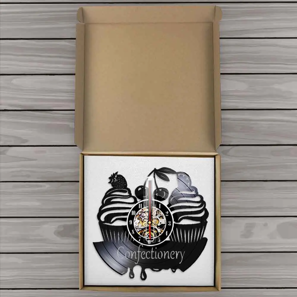 Конфеты десертные настенные часы современный дизайн 3D виниловые на кухню