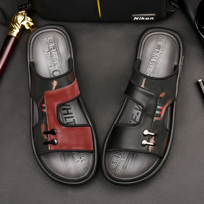 

EMOSEWA Brand Men Slippers EVA Non-slip Outdoor Beach Flip Flops 2021 Summer Casual Shoes Slides Black Sandal Plus Size 38-45
