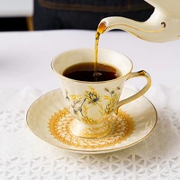 cup french household coffee cup and saucer set retro kettle afternoon tea cup pot court feng shui cup european style cups set