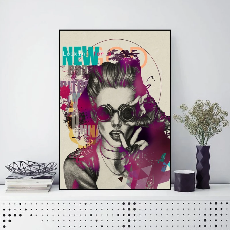 RELIABLI художественный постер сексуальной девушки красочные картины на холсте