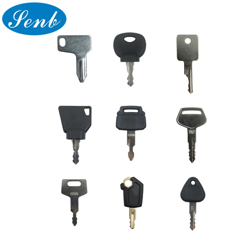

9PCS Ignition starter Key Set Fit to Excavator Machinery for Caterpillar Agricultural/Yanmar-JCB-Bobcat-Kobelco-Komatsu-Takeuchi