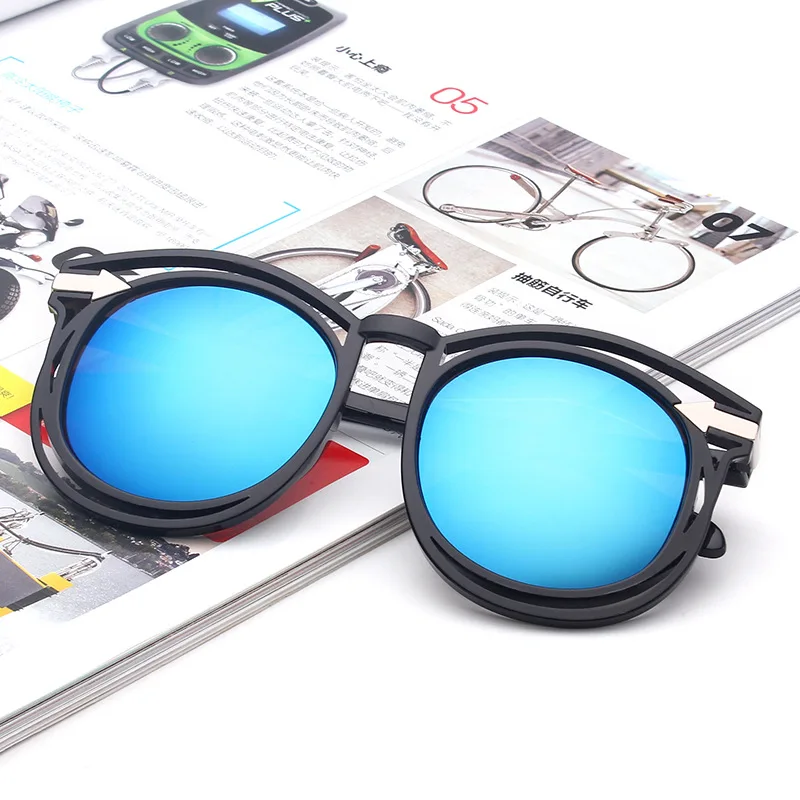 

Очки солнцезащитные женские круглые, классические винтажные модные брендовые дизайнерские зеркальные солнечные очки с защитой UV400