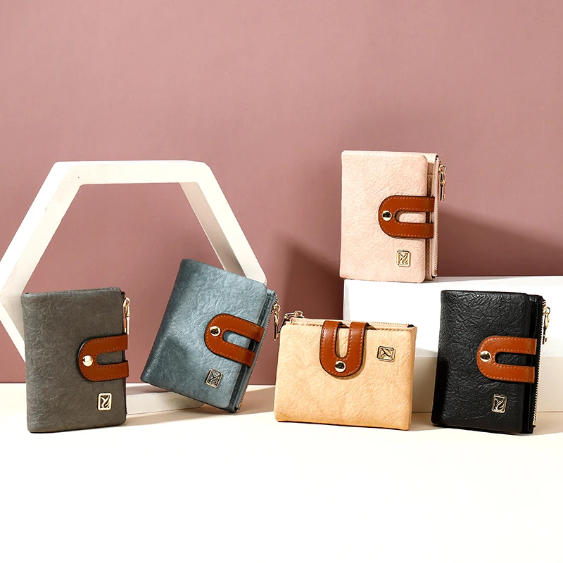 Клатч женский короткий на молнии с несколькими отделениями для карт - купить по