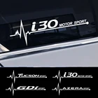 Автомобильные наклейки на боковые окна для Hyundai Tucson i40 i30 i10 i20 IX35 IX20 Solaris Genesis Azera Santafe GDi, 2 шт.компл.