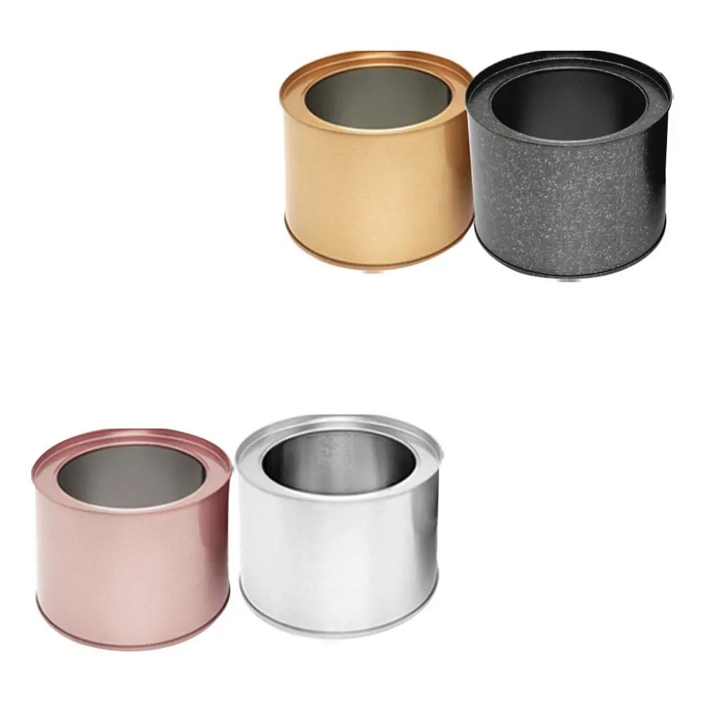 

4Pcs Household Green Plant Pot Delicate Flower Pot Tinplate Elegant Flower Jar