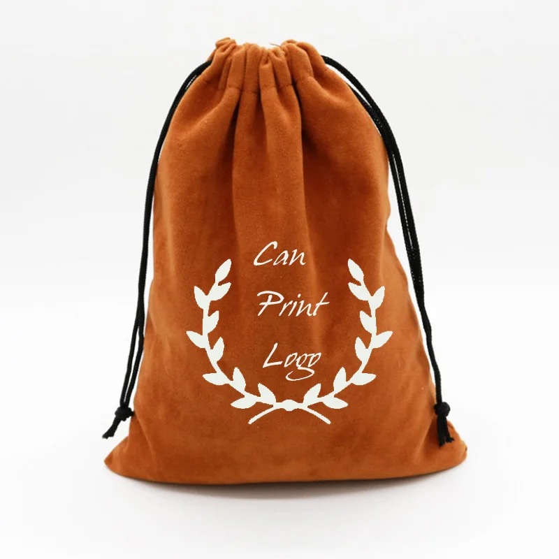 Кофейные бархатные подарочные мешочки для ювелирных изделий мешок 7x9 см 9x15 15x20