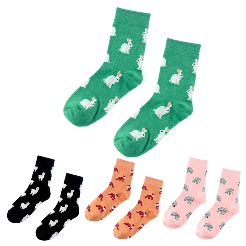 Женские Теплые повседневные хлопковые носки в Корейском стиле милые Мультяшные