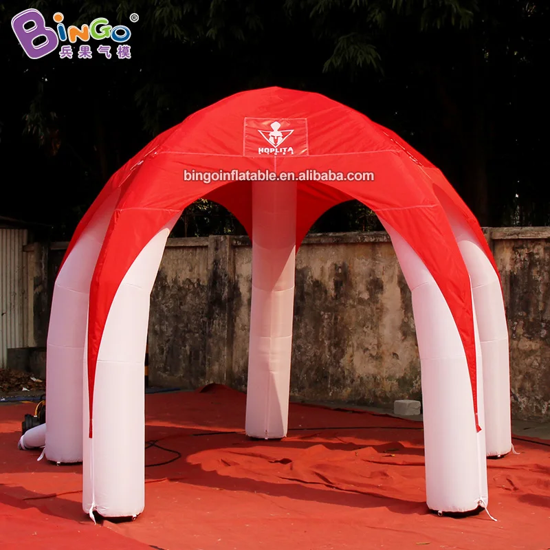 Personalized red cover white structure 4X4X3 meters tents for events inflatable toy tents
