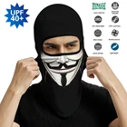 Анонимная бандана на Хэллоуин шарф армейская Балаклава многоразовая Ушная петля маска для лица повязка на голову тактическая маска для лица V-образный вырез Вендетта для женщин и мужчин