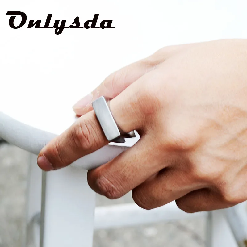 Мужское Винтажное кольцо Onlysda геометрическое колечко с квадратной полой