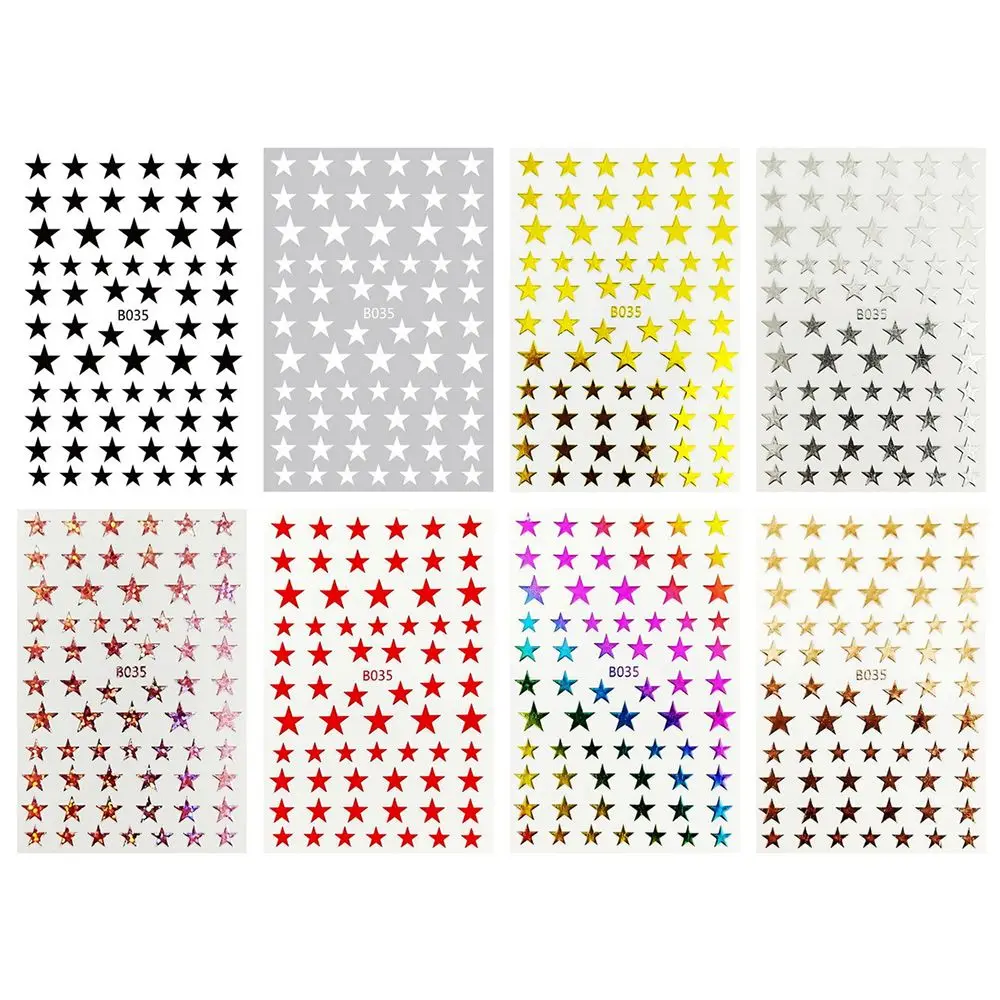 

3D Nail Art Stickers Love Heart Star Letter Number Constellation Self-Adhesive Nail Decals DIY Manicure Nail Decorations