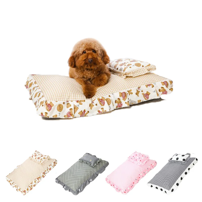 

Pet Kennel Removable and Washable Soft Comfortable and Warm Dog Mattress Four Seasons Universal Non-slip Cat and Dog Pet Nest