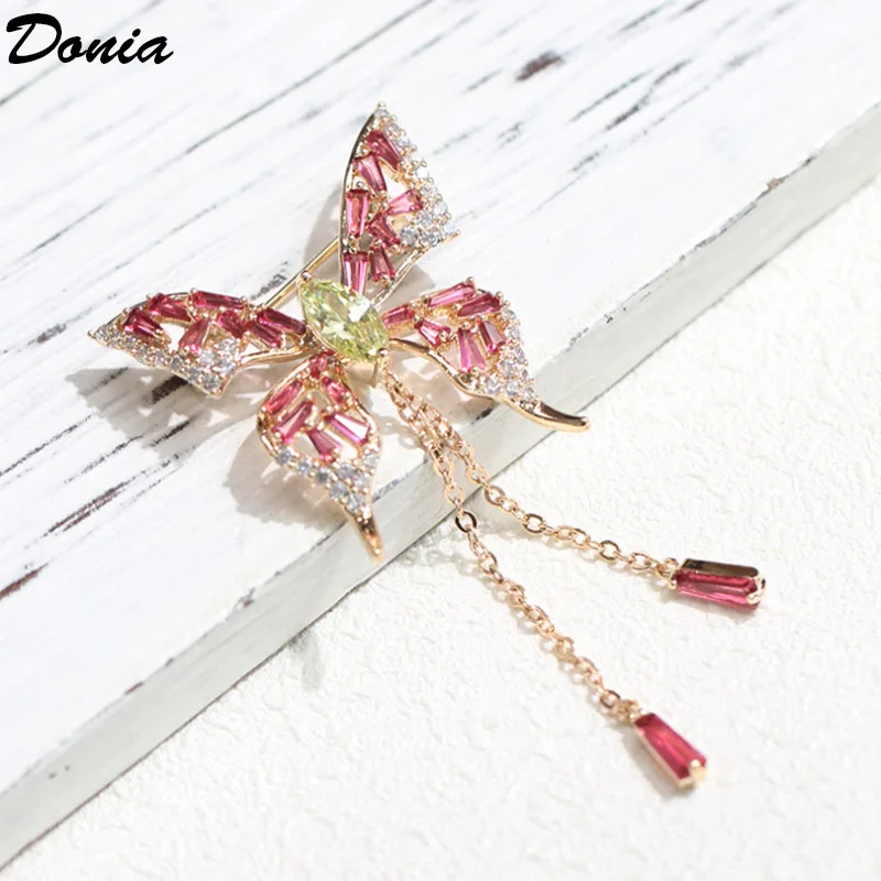 Женская Европейская и американская модная Медная брошь с микро-инкрустацией из