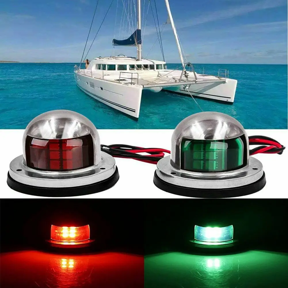 1 пара светодиодные лампы для лодки морской яхты понтон 12V Нержавеющая сталь LED