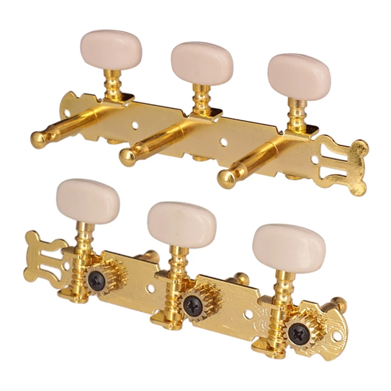 

New Acoustic Guitar Tuning Peg Keys 3L3R Machine Head Wooden Buttons Tuners
