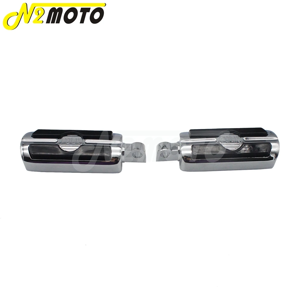 

1 Pair Footrests Footpeg Foot Rest Pegs Pedals For Harley 1984-2018 Touring Sportster XL 883 1200 Cafe Racer 10mm Mounting Hole