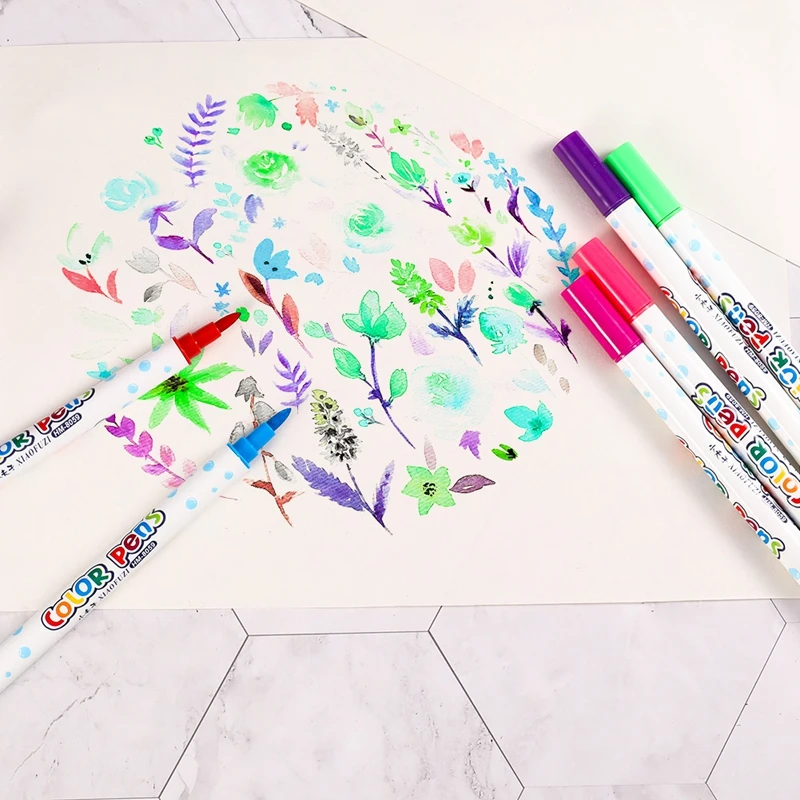 6 шт./компл. двойная головка 12 цветов детская живопись Нетоксичная моющаяся