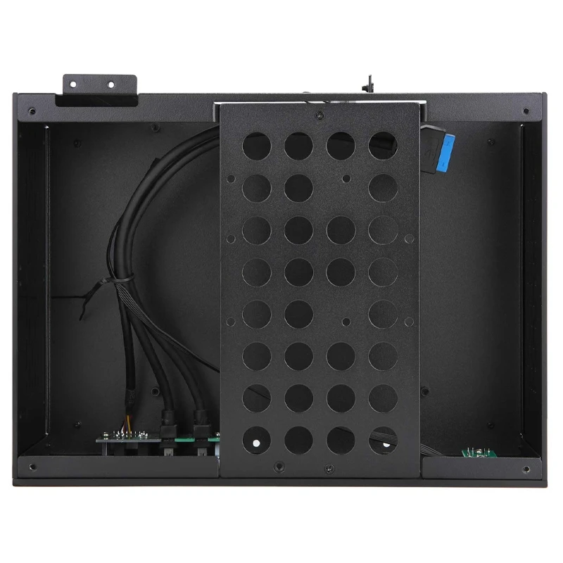 

A02 0.12In Mini-Itx Aluminum Desktop Computer Chassis HTPC Chassis Compatible with Low Profile Graphics Card (Black)