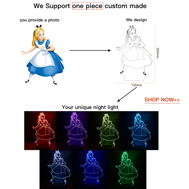 Пользовательские 3d лампа светодиодный ночной Светильник сложные|Ночники| |