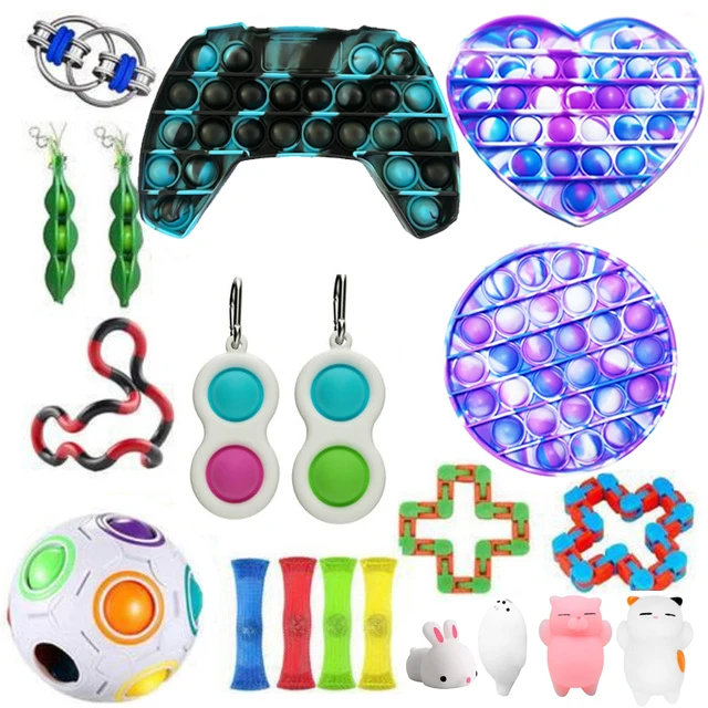 

Hot Push Bubble Fidget Toys Anti Stress Push Gift Pack Adults Children Squishy Antistress Relief figet toys