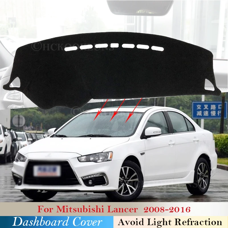 

Dashboard Cover Protective Pad for Mitsubishi Lancer 2008~2016 Ralliart EVO X Galant Fortis EX Accessories Dash Board Sunshade