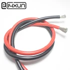 Силиконовый провод 2 м, 6AWG, сверхгибкий кабель для аккумулятора 600 В, 50 А, медный, серебристый, быстроразъемный разъем, фоторазъем
