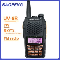 7w baofeng uv 6r walkie talkie radio transceiver 10km long range dual band portable cb radio scanner wireless interphone