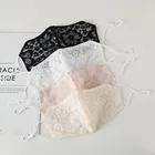 Кружевная Регулируемая хлопковая дышащая Пылезащитная хлопковая маска с цветами для взрослых моющаяся Тканевая маска для рта маска #30 Хэллоуин косплей