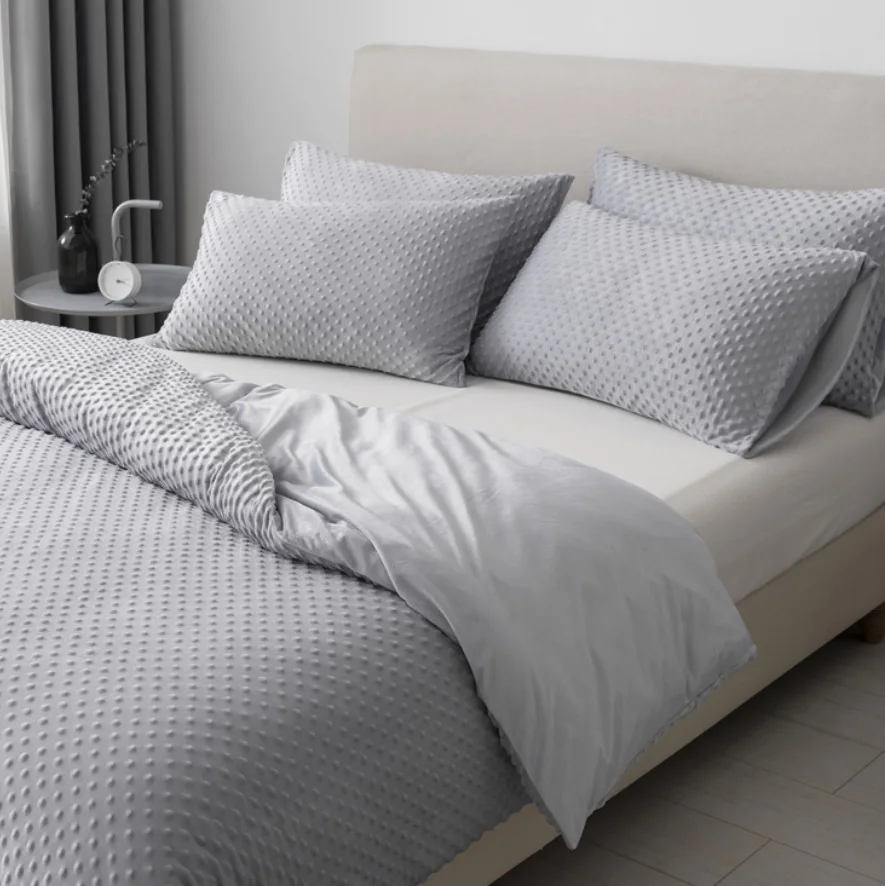 Комплект зимнего постельного белья из хлопка и шерсти сохраняющий тепло