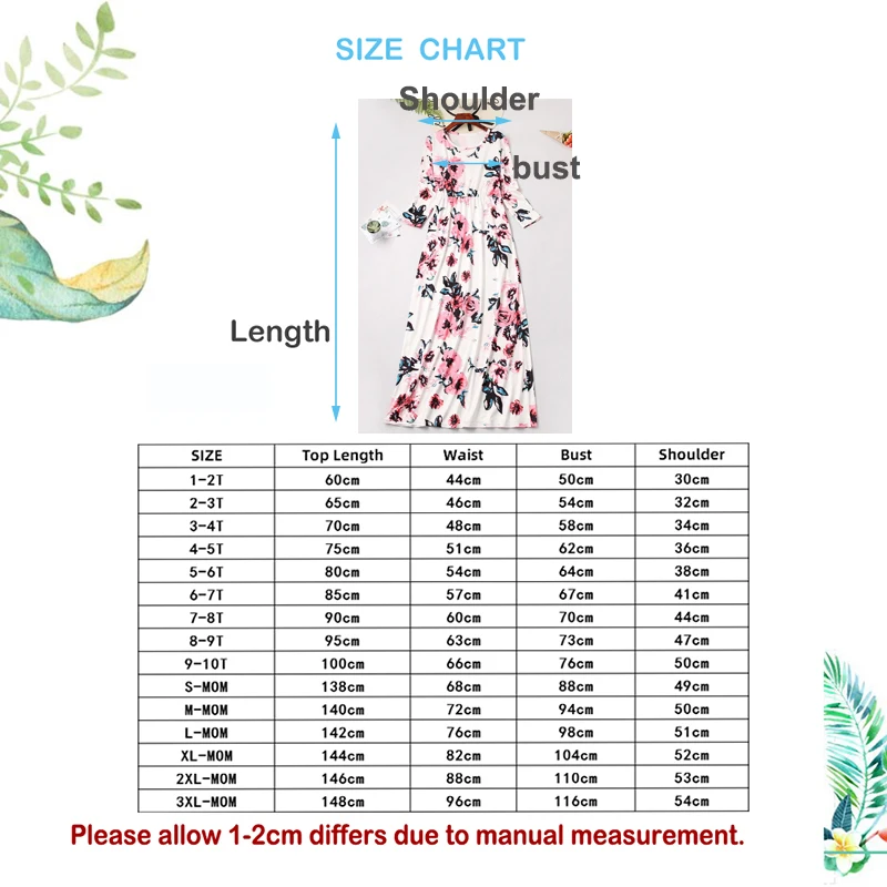 

Spring Summer Floral Dress For Mom Daughter Fashion Family Matching Outfits Parent Child Women Girls Sleeveless Beach Dresses