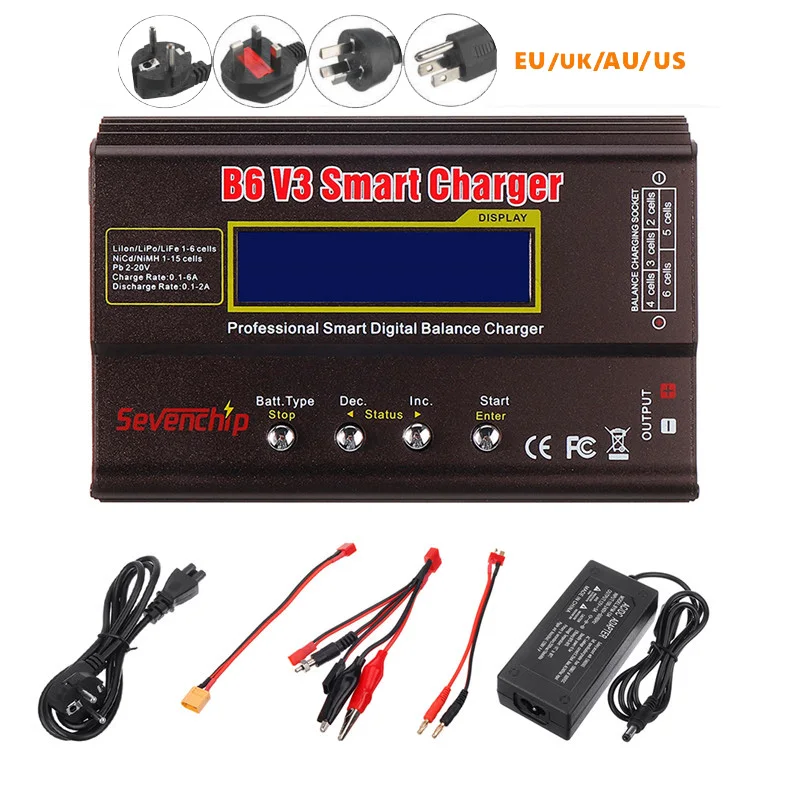 HJ B6 V3 80 Вт 6A обновленная версия Lipo зарядное устройство для аккумулятора Dis RC FPV