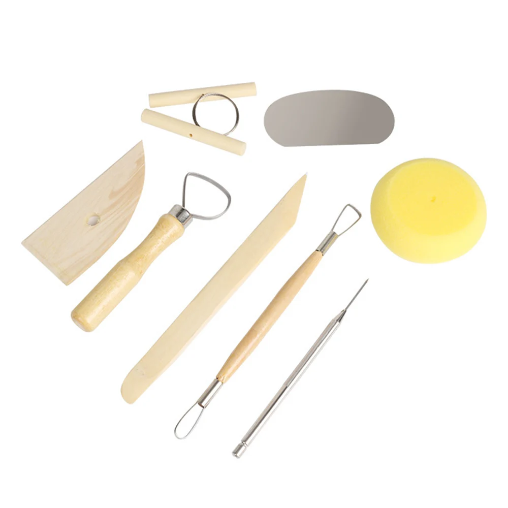 

Clay Tools Sculpting Arts Crafts Clay Tools Pottery Carving Tool kit Pottery Ceramics Ceramics Wooden Handle Modeling Clay Tools