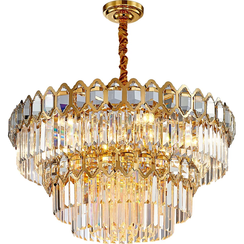 

Postmodern light luxury crystal chandelier simple fashion living room bedroom hotel villa model room chandelier