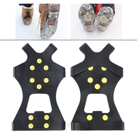 10 studs anti skid climbing shoes cover spikes grips cleats over shoes covers crampons snow ice thermoplastic elastomer winter