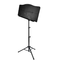 folding portable sheet music stand shelf kit 66cm 135cm adjustable height with carry bag black for saxopone violin guitar